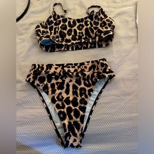 Pink Queen High waisted bikini set size Medium